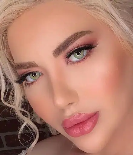 خرید لنز رنگی سبز عسلی ترسا بیگ پوپیل گری گرین
