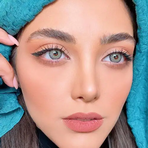 خرید لنز رنگی طوسی سبز دهب لومیر گری