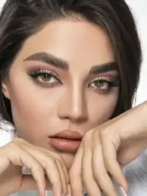 خرید لنز رنگی سبز عسلی فستیوال مورنینگ گرین تن 3