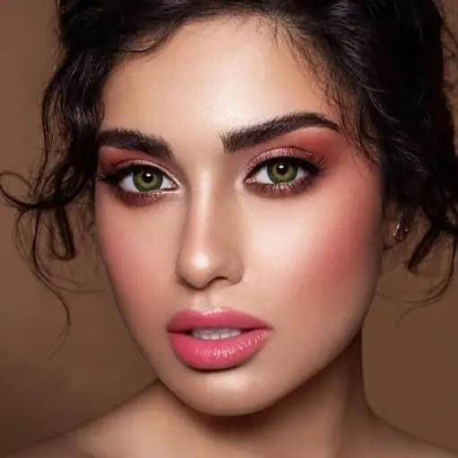 خرید لنز رنگی سبز عسلی دهب مدوسا