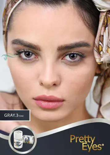 خرید لنز رنگی طوسی عسلی مارشال گری تن 3