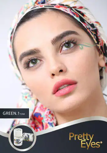 خرید لنز رنگی سبز مارشال گرین تن 1