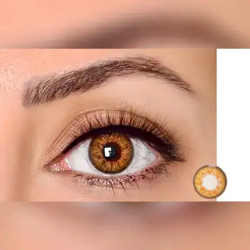 لنز رنگی عسلی رینبو براون 306 تن 3 - Image 3