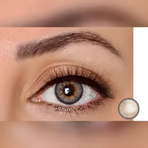 لنز رنگی طوسی عسلی رینبو گری 306 تن 3 - Image 3