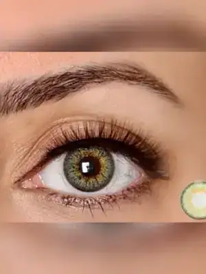 Alternative view of لنز رنگی سبز عسلی رینبو گرین 306 تن 3
