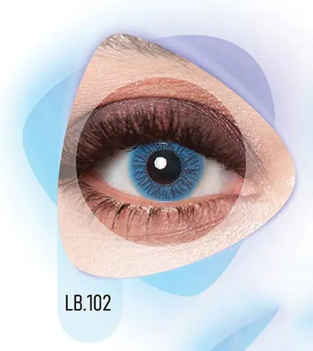 خرید لنز رنگی طوسی آبی کلیر ویژن LB102