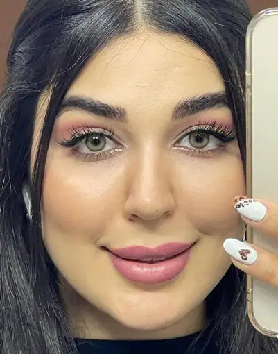 خرید لنز رنگی طوسی عسلی دهب نچرال هانی