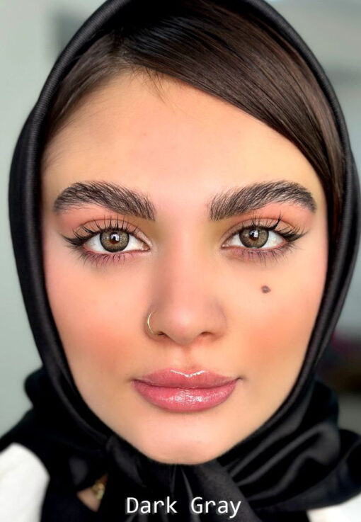 خرید لنز سالانه رنگ دارک گری یونیک