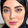 خرید لنز آبی دور دار رنگ مگنولیا