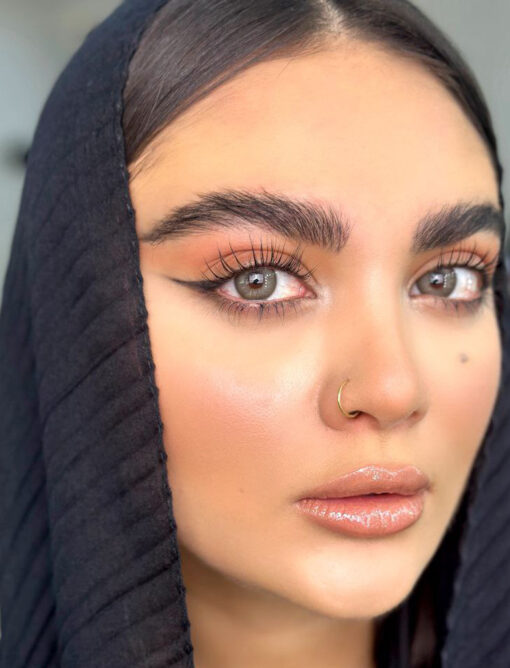 خرید لنز طوسی رنگ مون
