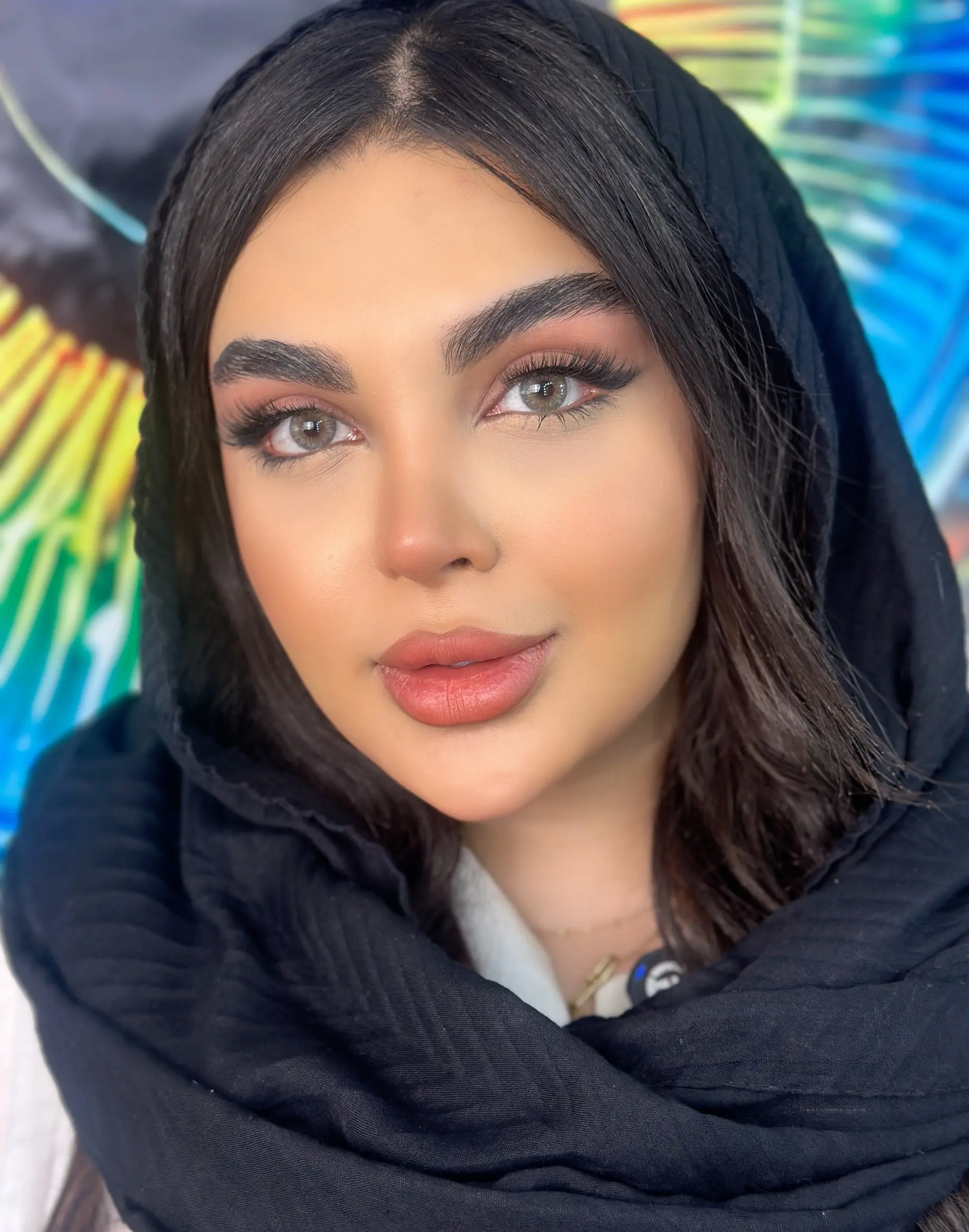 لنز نمرهدار رنگی طوسی عسلی دورمحو ICE COLOR مدل GOLD BLUE
