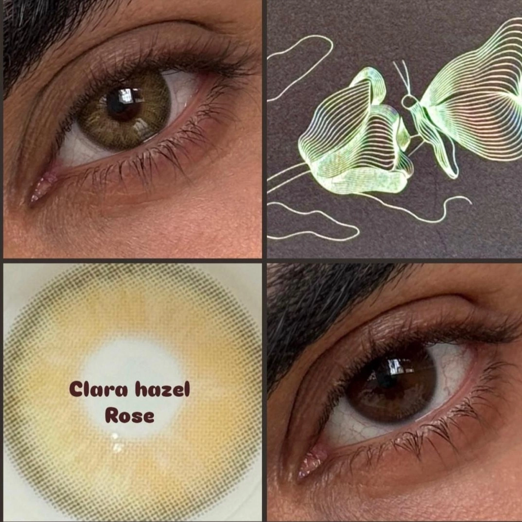 لنز رنگی سبز عسلی رز کلارا هیزل - Image 2