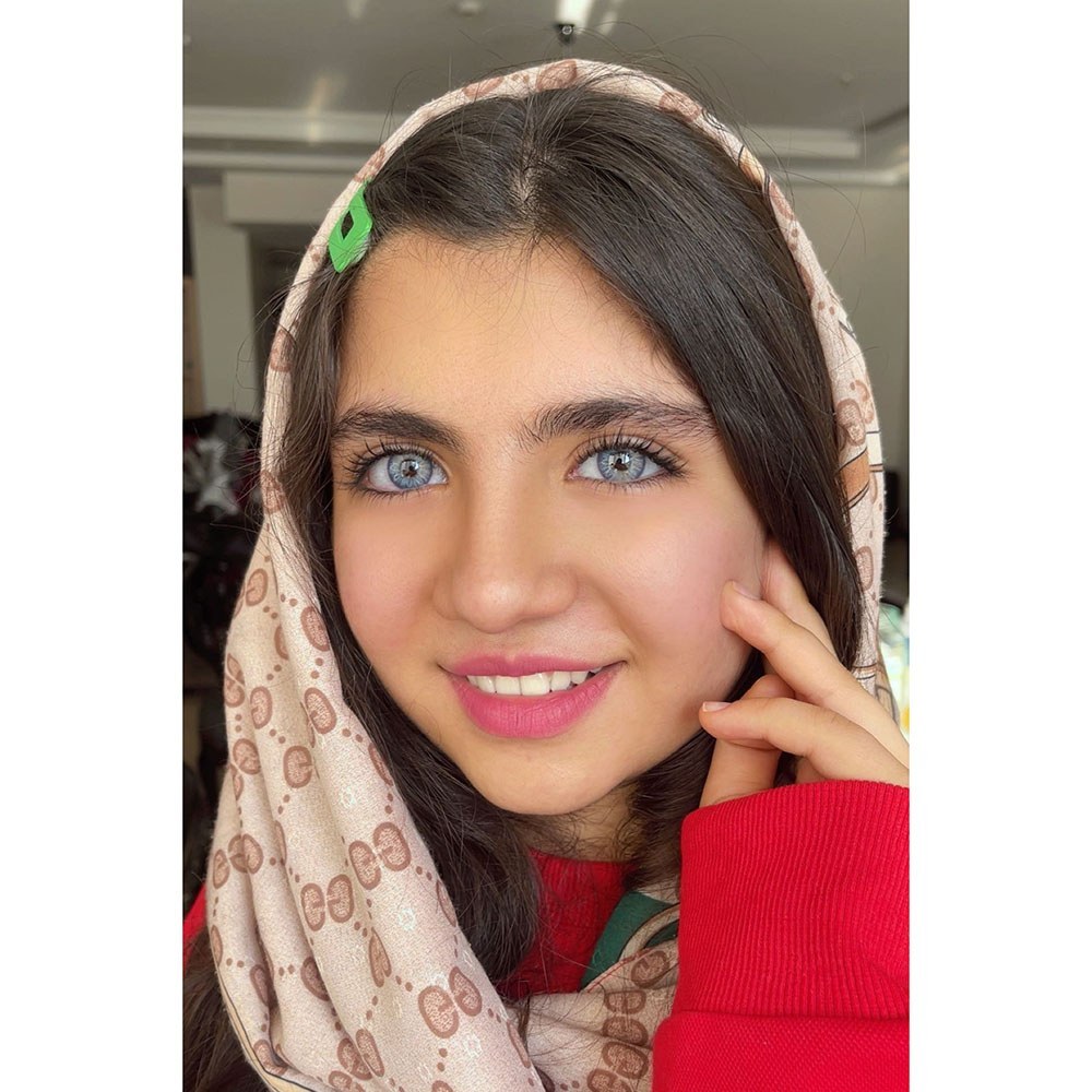 لنز چشم رنگی آبی پنج بعدی رگه نقره ای جورجیا بلو آماندا - Image 3