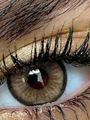 لنز رنگی سلنا عسلی قهوه ای دوردار کاپوچینو ماهانه