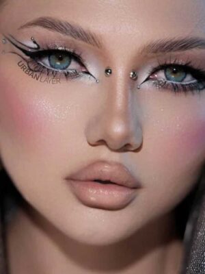 لنز رنگی اوربان لایر آبی طوسی دورخفیف کلوپاترا اسکای بلو