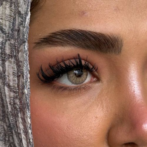 لنز چشم رنگی عسلی طلایی دوردار لنا هیزل ایفوریا