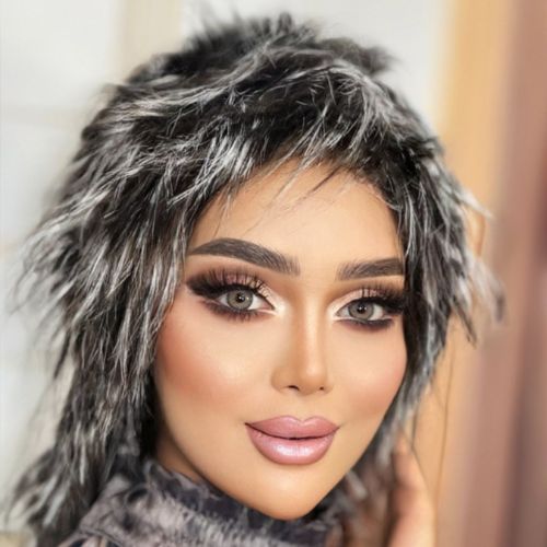 لنز چشم رنگی طوسی عسلی دوردار هیزل آماندا