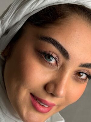 لنز رنگی پنج بعدی سبز آبی عسلی آرکتیک بلو آماندا - Image 3