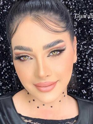 لنز رنگی سلنا آتنا عسلی با دور خفیف زیتونی