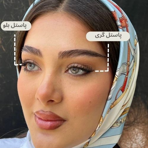 لنز رنگی طوسی روشن پاستل گری آماندا - Image 2