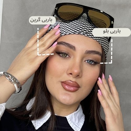 لنز رنگی سبز خاکی دوردار عروسکی باربی گرین آماندا - Image 3