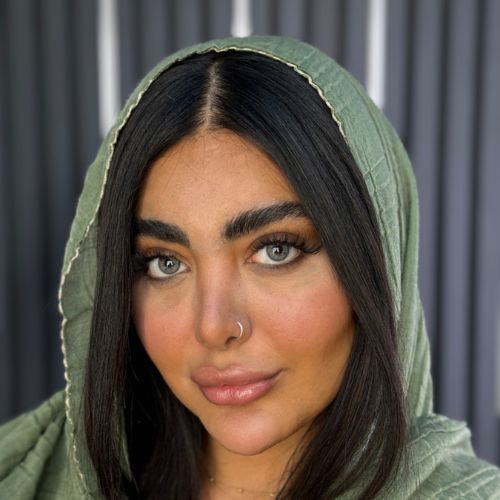 لنز رنگی طوسی دودی رگه دار دور محو هاوایی گری آماندا - Image 2