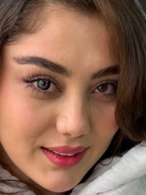 لنز رنگی مشکی عروسکی مرکز طوسی آلموند بلک آماندا - Image 2