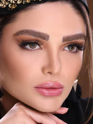 لنز مینی آوا براون قهوه ای عسلی دوردار