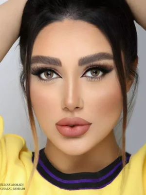 لنز جمستون اوئو گری کلاسیک طوسی عسلی دور دار - Image 2