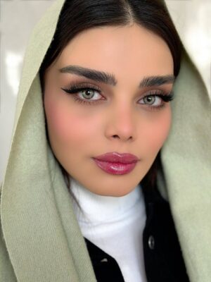 لنز فصلی سبز طوسی دور دار آلاماندا برند یونیک Unique Allamanda - Image 2