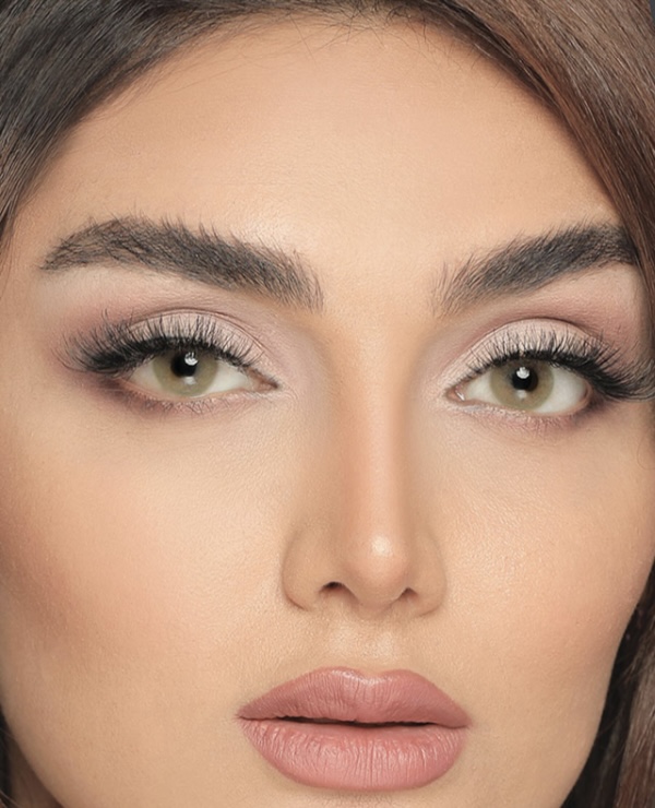 لنز چشم رنگی سبز عسلی آیس کالر
