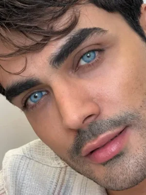 لنز اوربان لایر چلسی بلو آبی رگه ای بدون دور - Image 5