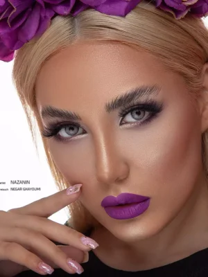 لنز جمستون هانی گری طوسی عسلی دوردار - Image 3