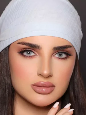 لنز لومینس گری طوسی با ته مایه آبی روشن بدون دور - Image 11