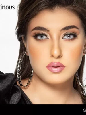 لنز لومینس گری طوسی با ته مایه آبی روشن بدون دور - Image 3