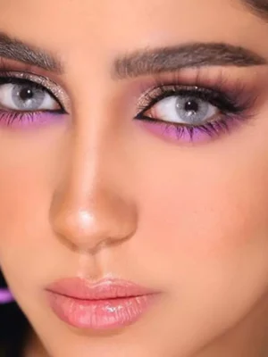 لنز لومینس گری طوسی با ته مایه آبی روشن بدون دور - Image 8