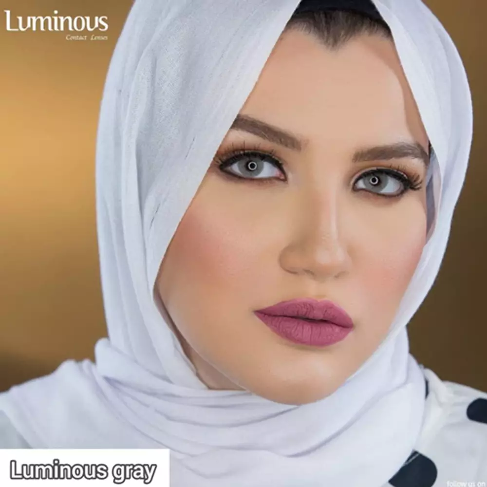لنز لومینس گری طوسی با ته مایه آبی روشن بدون دور - Image 4