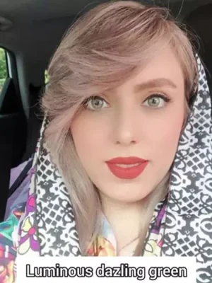 لنز لومینس گرین سبز یشمی روشن بدون دور - Image 6
