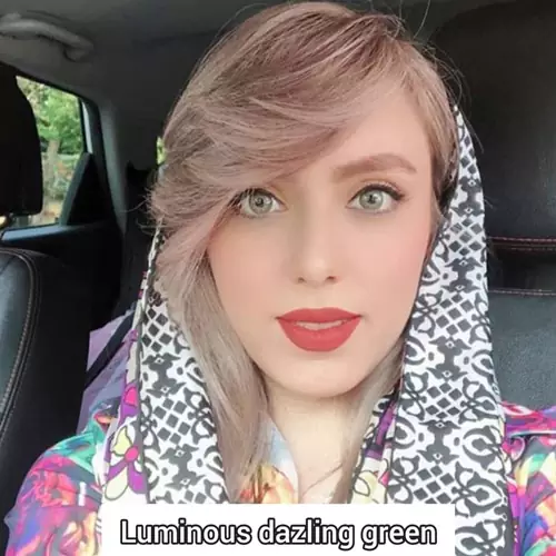 لنز لومینس گرین سبز یشمی روشن بدون دور - Image 6