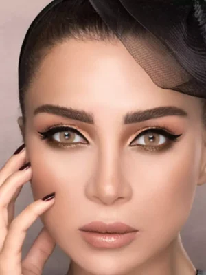 لنز لومینس هازل عسلی ته مایه خاکی روشن بدون دور - Image 6