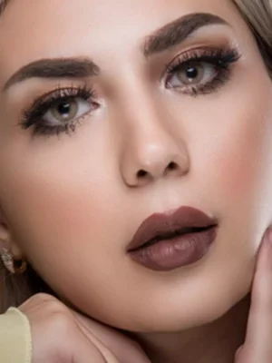 لنز لومینس هازل عسلی ته مایه خاکی روشن بدون دور - Image 7