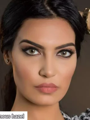 لنز لومینس هازل عسلی ته مایه خاکی روشن بدون دور - Image 9