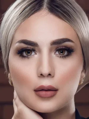 لنز لومینس لاتین براون قهوه ای عسلی روشن دور دار - Image 10