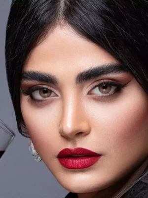 لنز لومینس لاتین براون قهوه ای عسلی روشن دور دار - Image 5