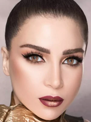 لنز لومینس لاتین براون قهوه ای عسلی روشن دور دار - Image 6