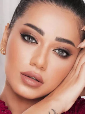 لنز لومینس لاتین گری طوسی عسلی روشن دور دار - Image 3