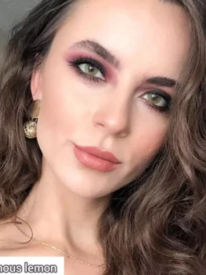 لنز لومینس لمون عسلی سبز بدون دور - Image 5