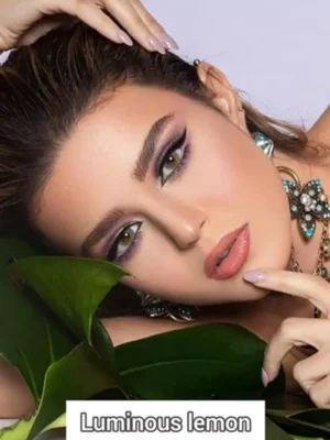 لنز لومینس لمون عسلی سبز بدون دور - Image 4