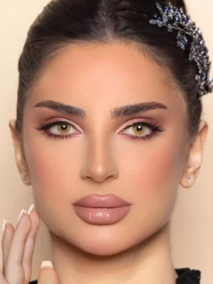 لنز لومینس لمون عسلی سبز بدون دور - Image 3