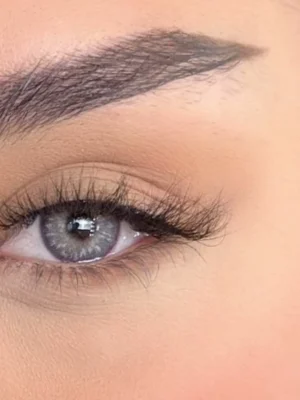 لنز رنگی طوسی رگه دار نقره ای جاسپر یونیک
